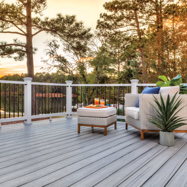 Trex Foggy Wharf composite decking color
