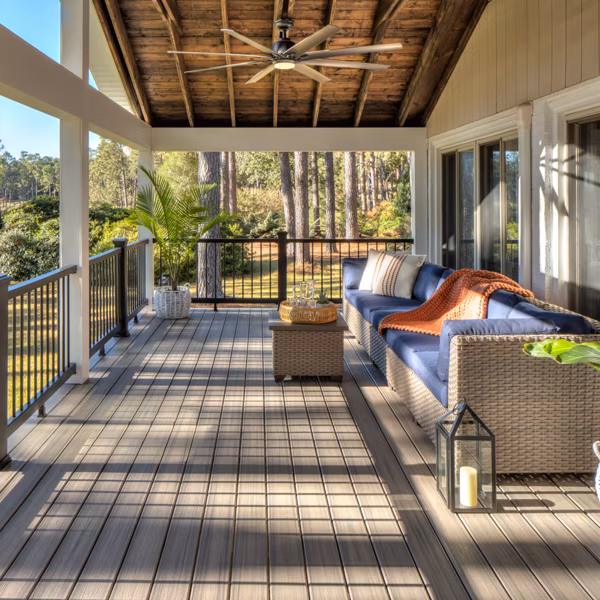 Trex Rocky Harbor composite decking color