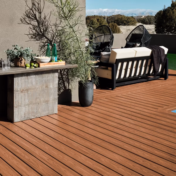 Trex Tiki Torch composite decking color